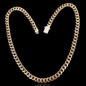 18K Gold Filled 10mm Miami Cuban Chain w/ CZ Clasp